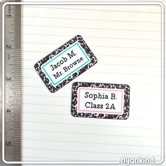 Composition Name Sticker Labels