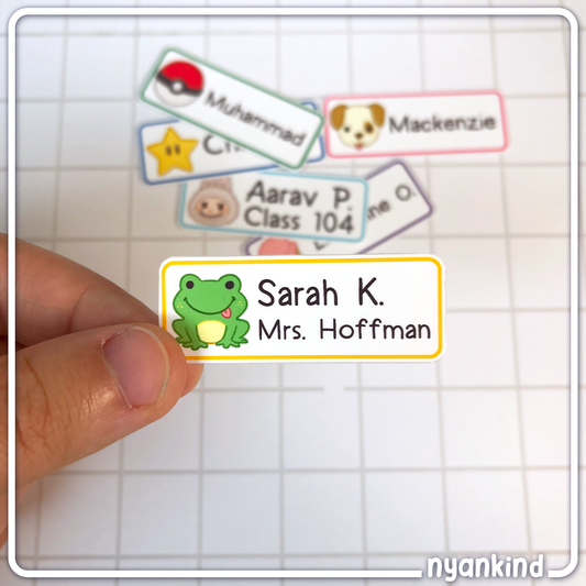 Icon Name Sticker Labels