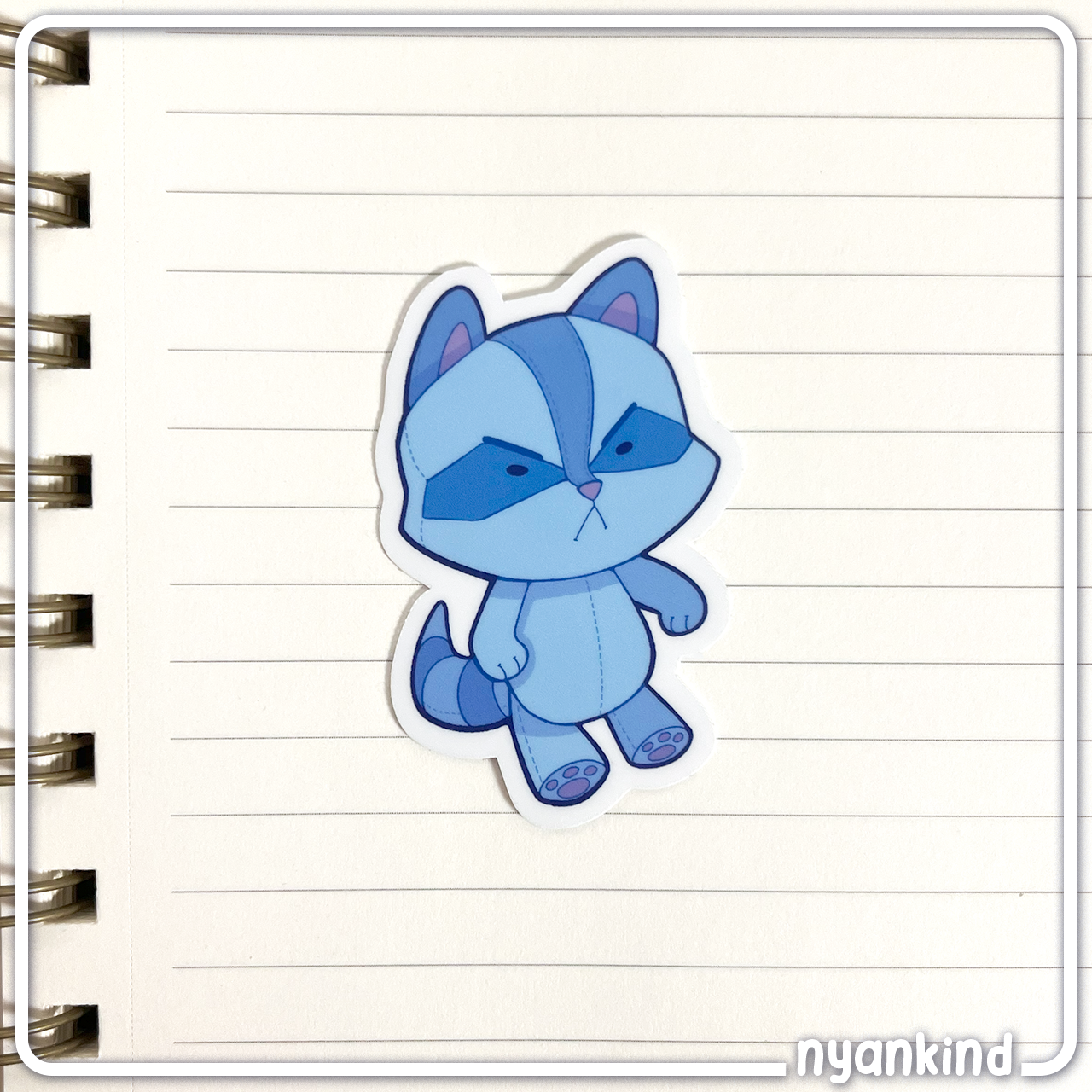 Plush Raccoon | Vinyl Sticker