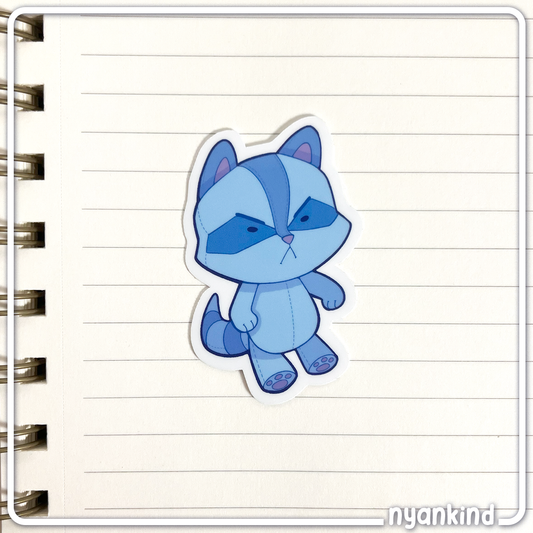 Plush Raccoon | Vinyl Sticker