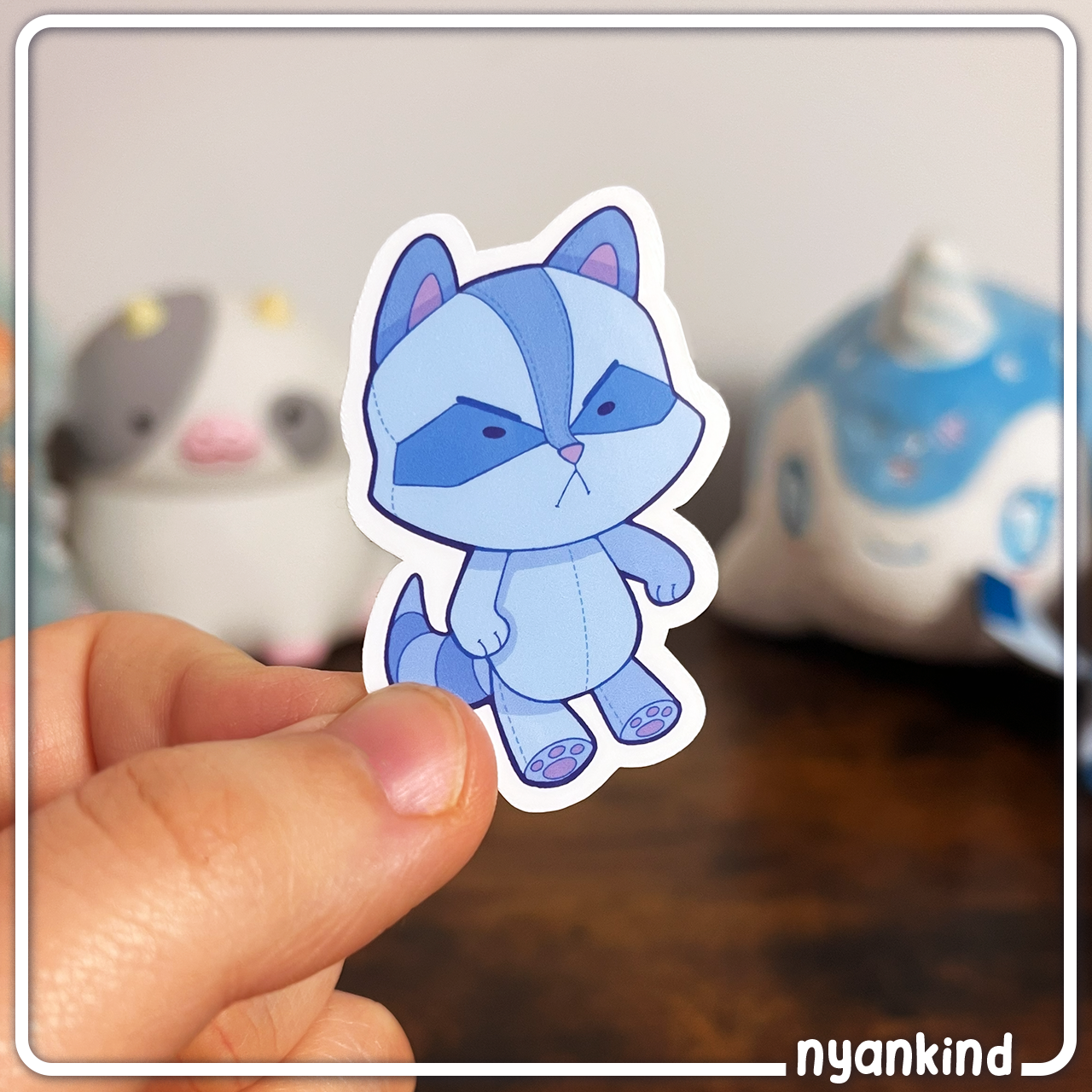 Plush Raccoon | Vinyl Sticker