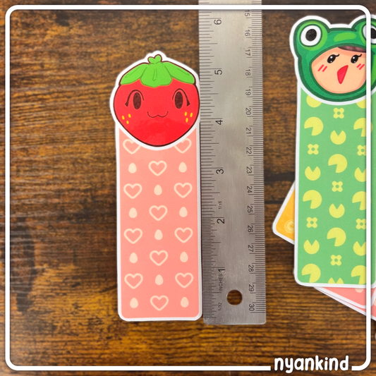Happy Strawberry | Laminated Bookmark
