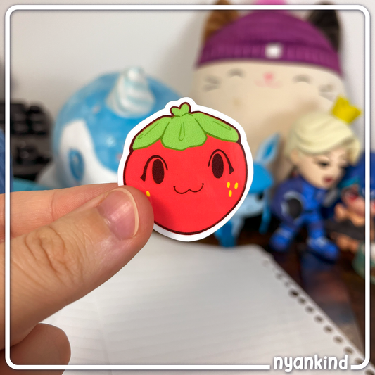 Happy Strawberry | Vinyl Sticker